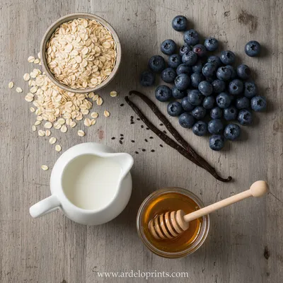 Blueberry Overnight Oats - cooking process