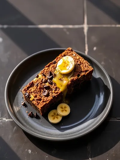 Brown Butter Chocolate Chip Banana Bread - ready to serve