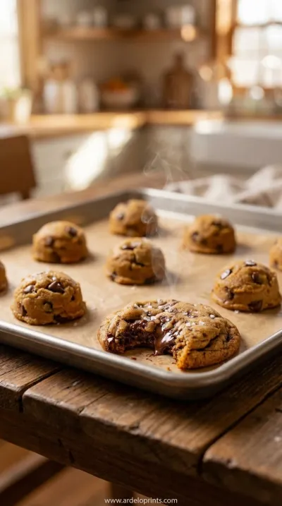 Brown Butter Pumpkin Chocolate Chip Cookies - cooking process