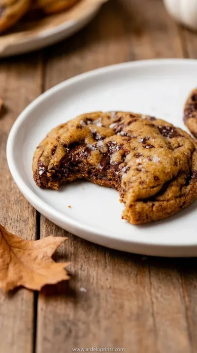 Brown Butter Pumpkin Chocolate Chip Cookies - ready to serve