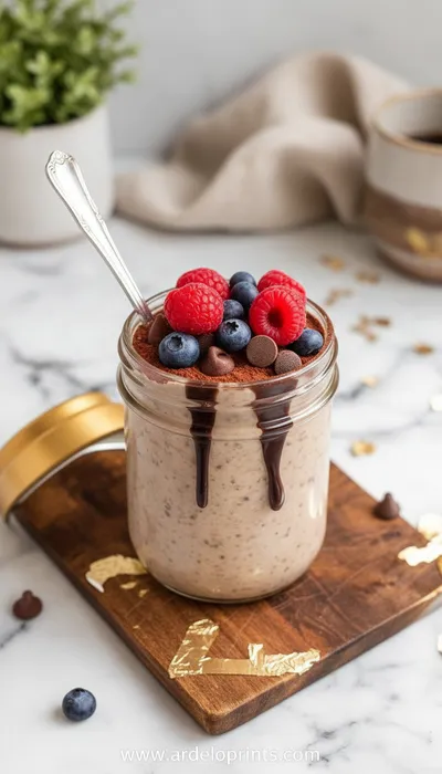 Brownie Batter Overnight Oats - ready to serve
