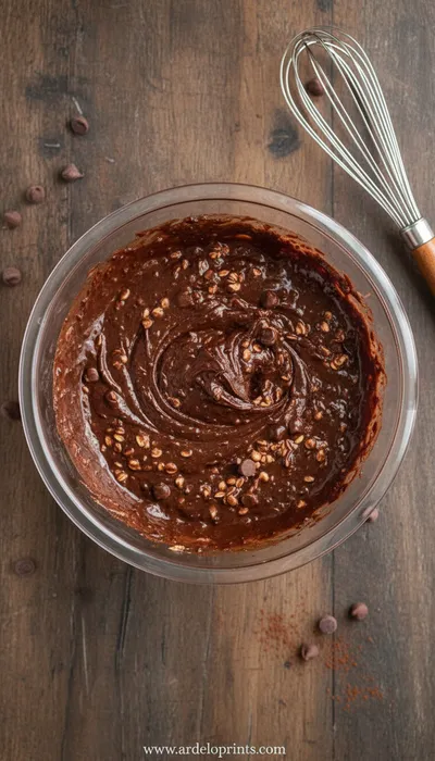 Brownie Batter Overnight Oats - ingredients preparation