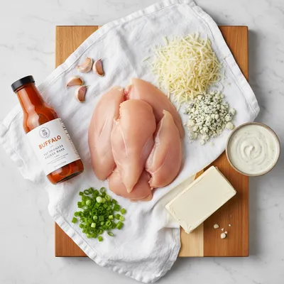 Buffalo Chicken Cheese Bake - cooking process