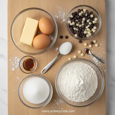 Cake Batter Chocolate Chip Cookies - cooking process