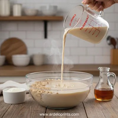 Cake Batter Overnight Oats - cooking process