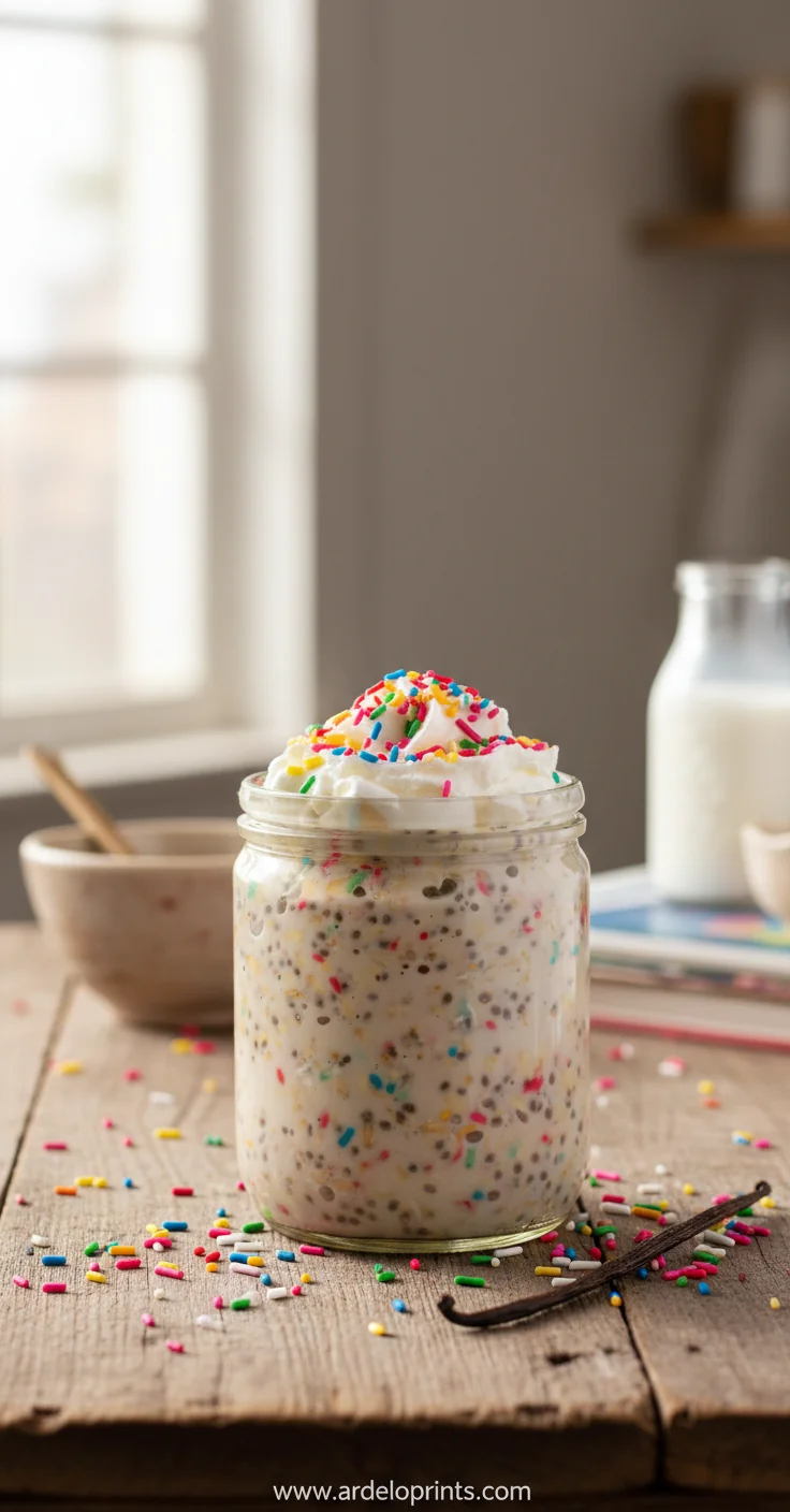Cake Batter Overnight Oats - feature image