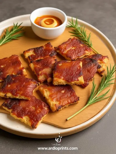 Candied Turkey Bacon Crackers - ready to serve