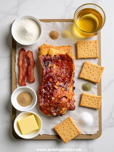 Candied Turkey Bacon Crackers - cooking process
