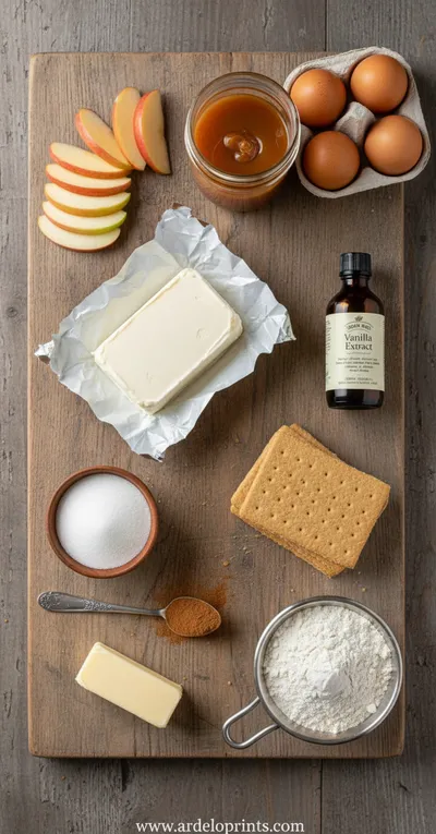 Caramel Apple Cheesecake Bars - cooking process