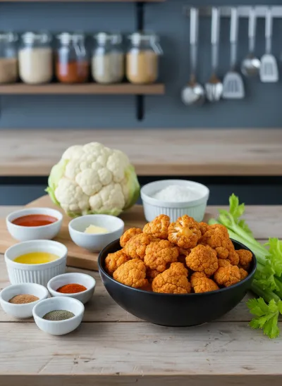 Cauliflower Buffalo Bites: Easy Recipe - ingredients preparation