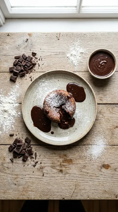 Cottage Cheese Lava Cake - cooking process