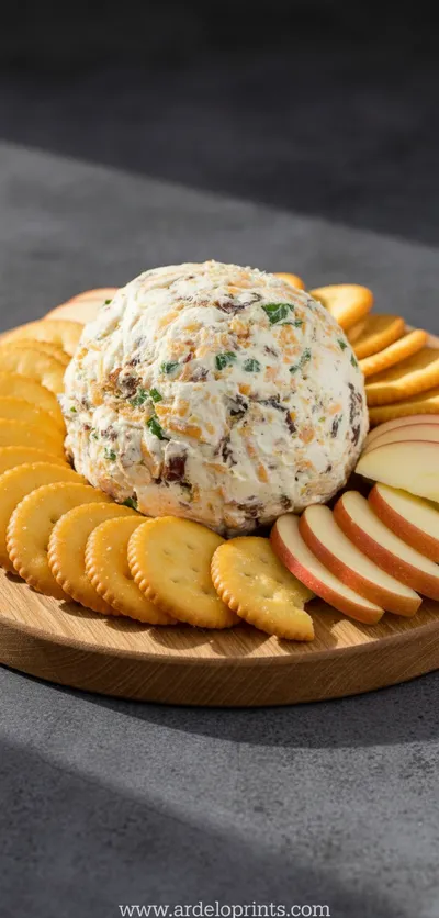 Cheddar Ranch Cheeseball - ready to serve