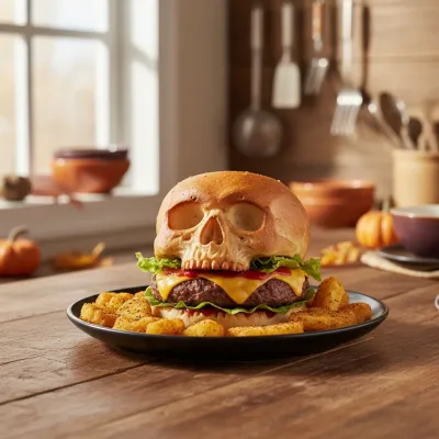 Cheeseburger Skulls: Spooky Halloween Dinner Recipe