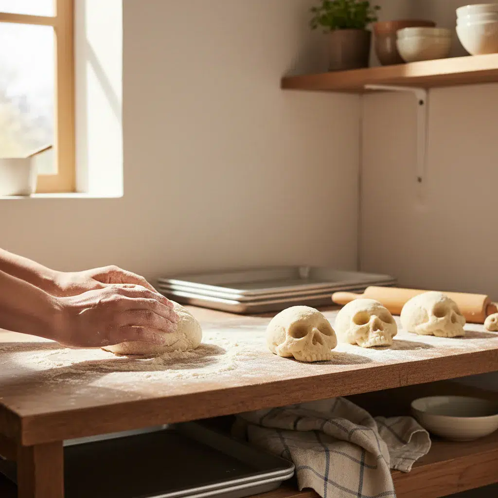 Cheeseburger Skulls: Spooky Halloween Dinner Recipe - cooking process