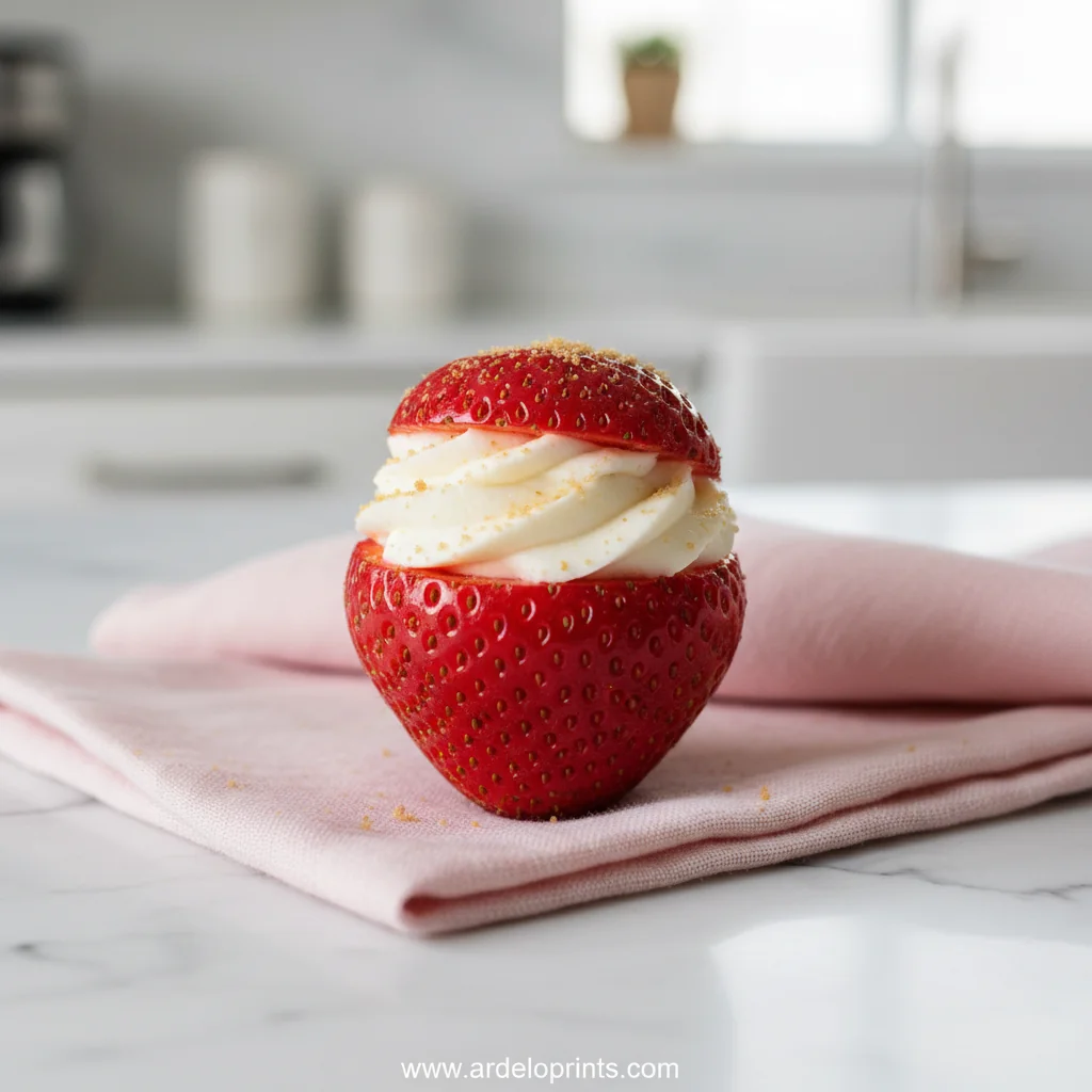 Cheesecake Stuffed Strawberries – Easy Party Dessert - feature image