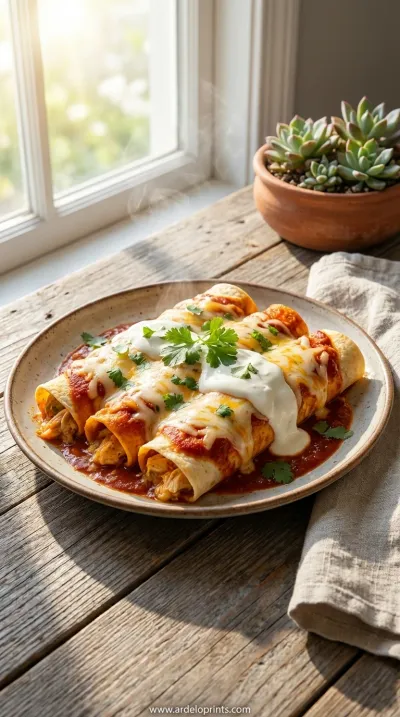 Cheesy Chicken Chile Enchiladas Recipe
