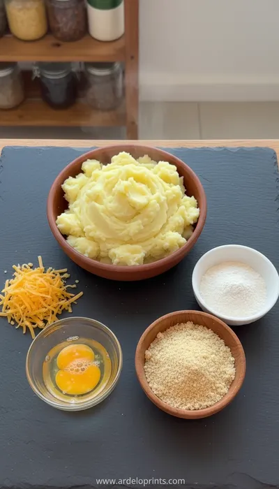 Cheesy Potato Croquettes Recipe - cooking process