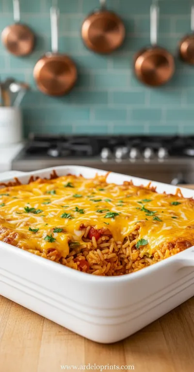 Chicken Enchilada Rice Casserole