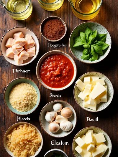 Chicken Parmesan Casserole – Quick Easy Dinner - ingredients preparation