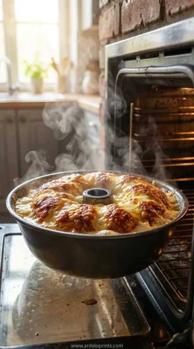 Cheesy Chicken Alfredo Monkey Bread Recipe - cooking process
