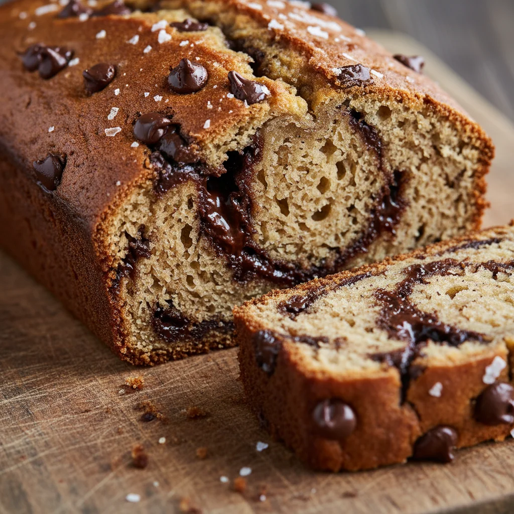 Chocolate Chip Banana Bread Recipe - feature image