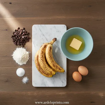 Moist Chocolate Chip Banana Bread - cooking process