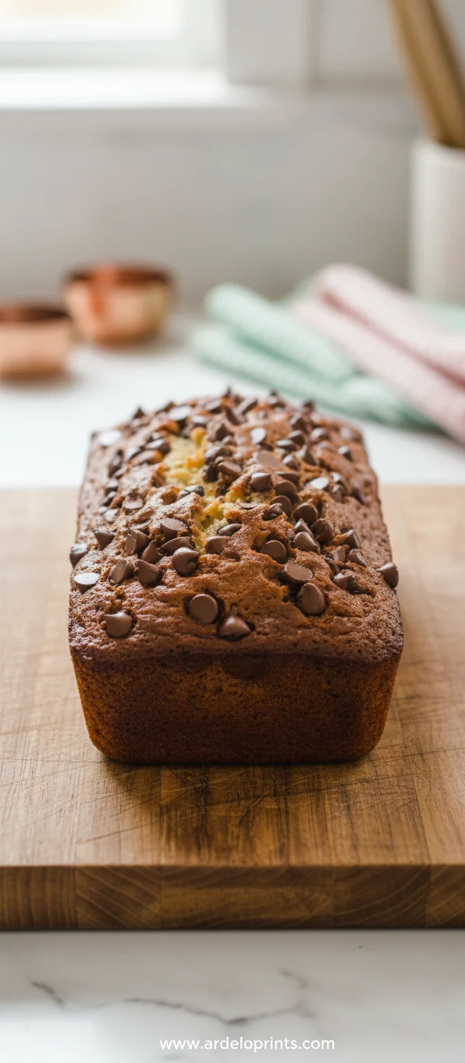 Chocolate Chip Banana Bread Easy Homemade Recipe - feature image