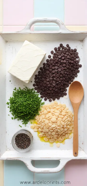Chocolate Chip Cheese Ball Appetizer - ingredients preparation
