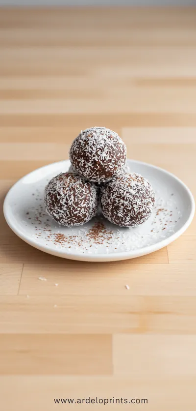 Chocolate Coconut Energy Balls Recipe - ready to serve
