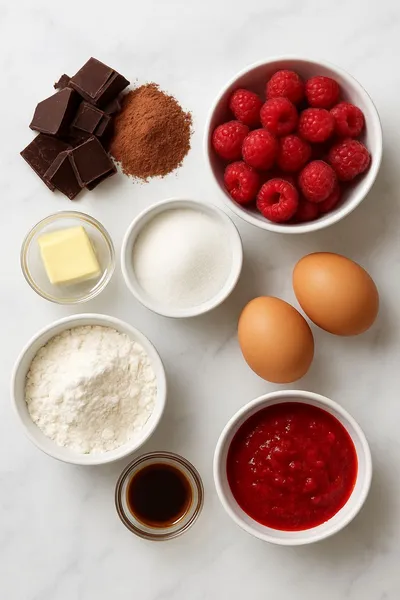 Chocolate Raspberry Truffle Cake - cooking process