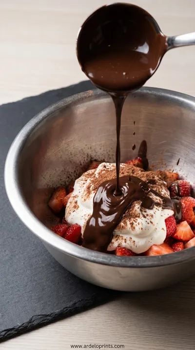 Chocolate Strawberry Yogurt Clusters: Viral Recipe - cooking process