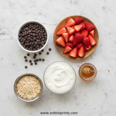 Chocolate Strawberry Yogurt Clusters - cooking process