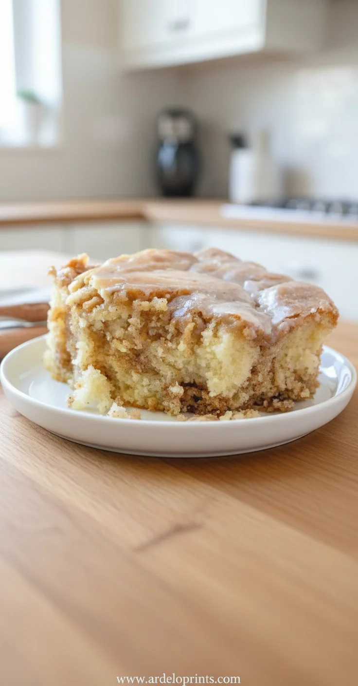 Cinnamon Roll Cake Recipe - feature image