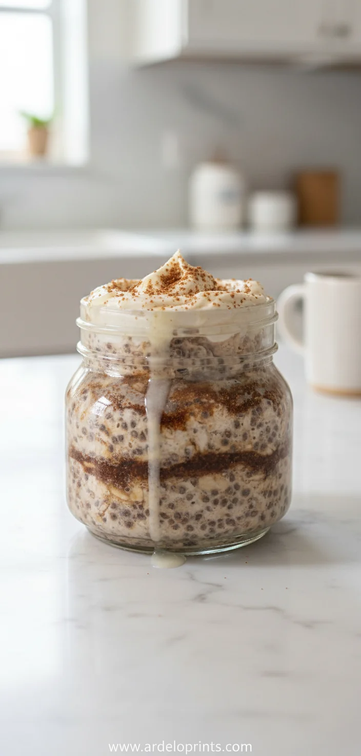 Cinnamon Roll Overnight Oats Recipe - feature image
