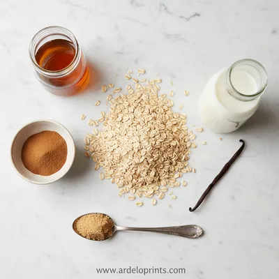 Cinnamon Roll Overnight Oats Recipe - cooking process