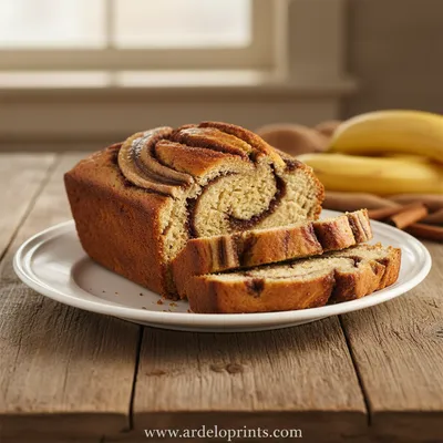 Cinnamon Swirled Banana Bread Recipe