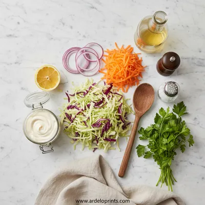 Easy Coleslaw Recipe – Simple Homemade Slaw - cooking process