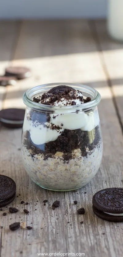 Cookies and Cream Overnight Oats