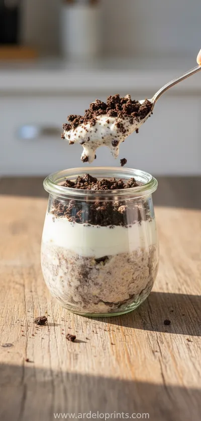 Cookies and Cream Overnight Oats - ingredients preparation