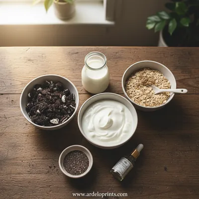 Cookies and Cream Overnight Oats - cooking process