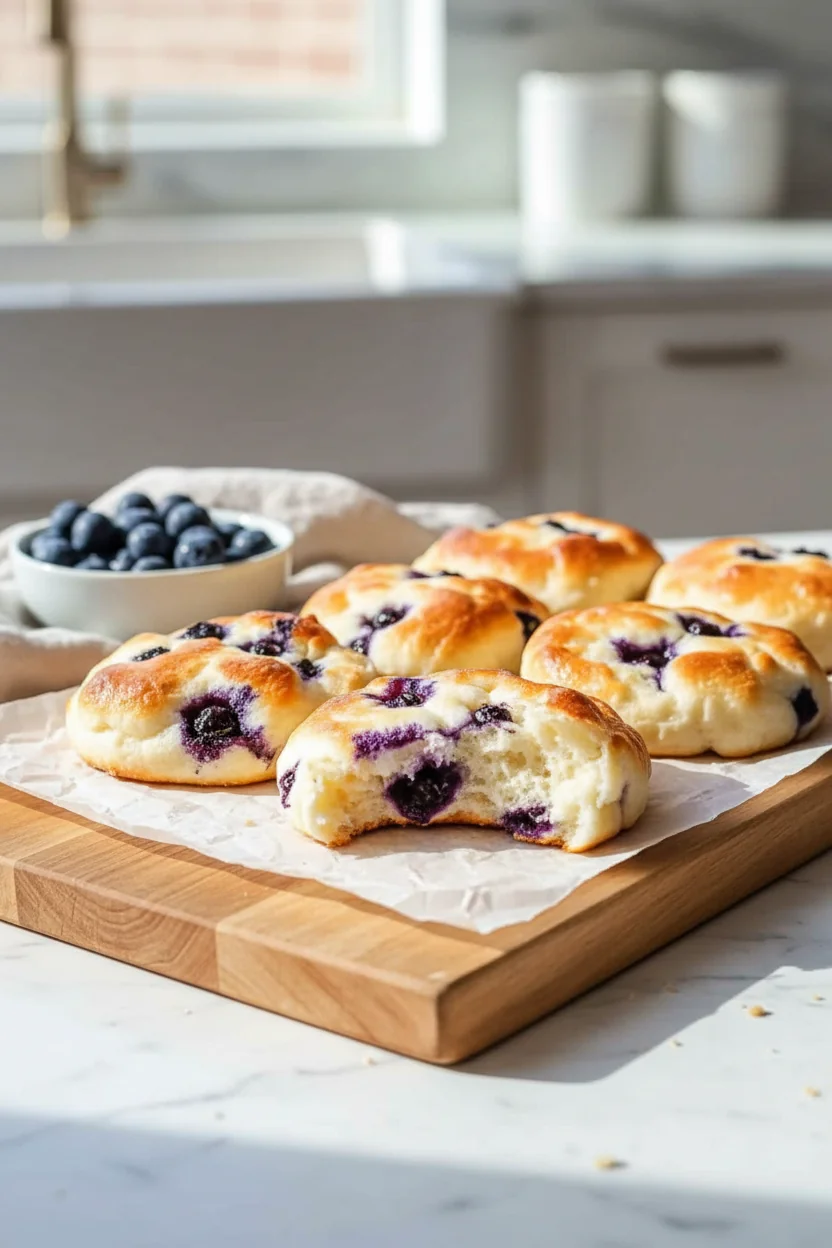 Cottage Cheese Blueberry Cloud Bread - feature image