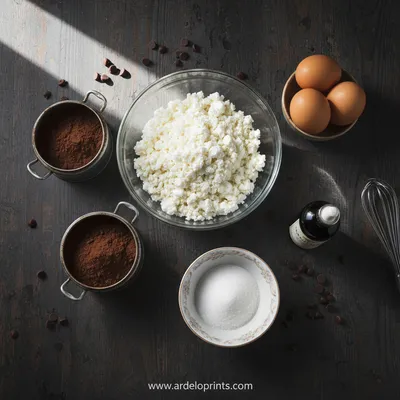 Cottage Cheese Lava Cake With Chocolate Protein - cooking process