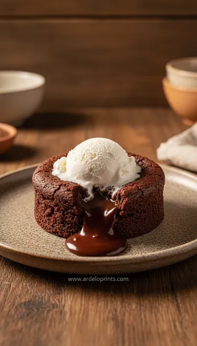 Cottage Cheese Lava Cake With Chocolate Protein
