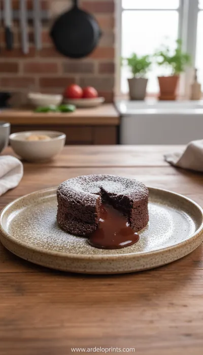 Cottage Cheese Lava Cake With Chocolate Protein - ready to serve