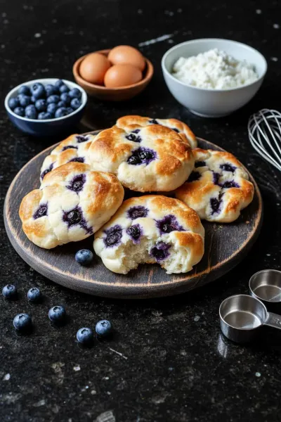 Cottage Cheese Blueberry Cloud Bread - ingredients preparation