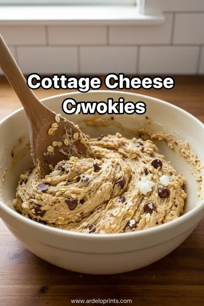 Cowboy Cottage Cheese Chocolate Chip Cookies - ingredients preparation