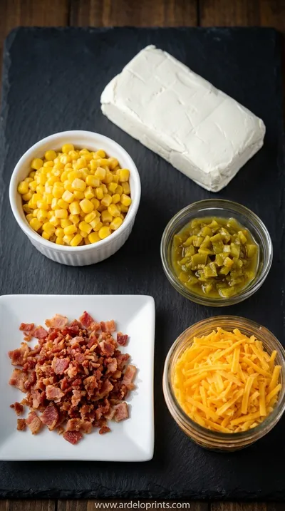 Crack Corn Dip Recipe: Easy Crockpot Appetizer - ingredients preparation