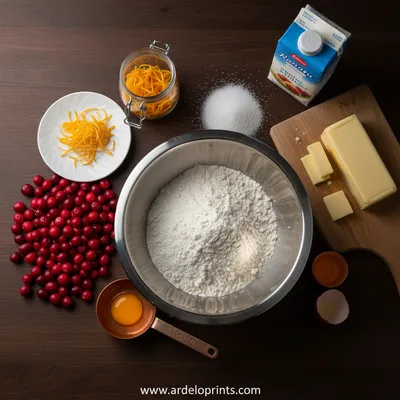 Cranberry Orange Muffins - cooking process