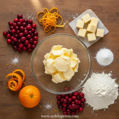 Cranberry Orange Muffins with Streusel Topping - cooking process