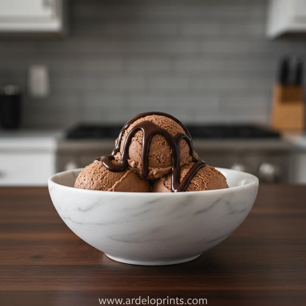 Creamy Chocolate Cottage Cheese Ice Cream - feature image